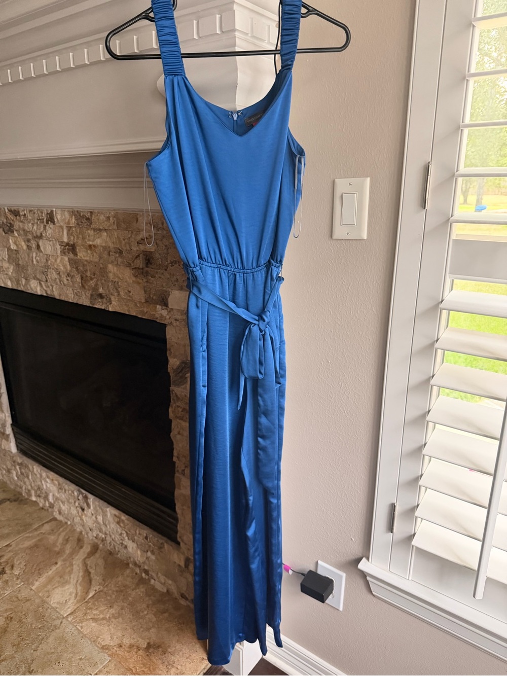 Vince Camuto Cobalt Blue Sleeveless Tie-Waist Jumpsuit